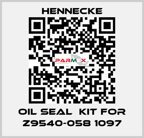 oil seal  kit for Z9540-058 1097 Hennecke