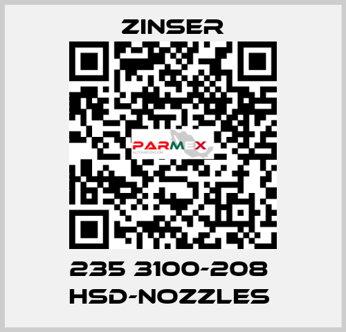 235 3100-208  HSD-nozzles  Zinser