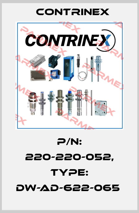 P/N: 220-220-052, Type: DW-AD-622-065  Contrinex
