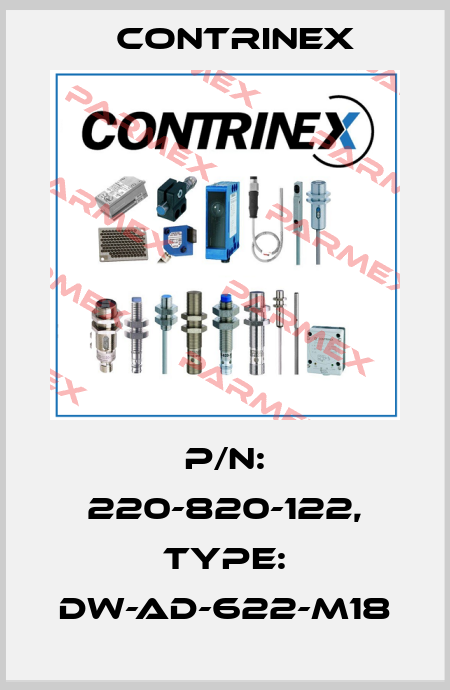 p/n: 220-820-122, Type: DW-AD-622-M18 Contrinex