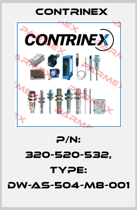 p/n: 320-520-532, Type: DW-AS-504-M8-001 Contrinex