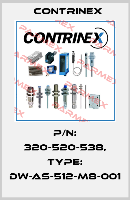 p/n: 320-520-538, Type: DW-AS-512-M8-001 Contrinex