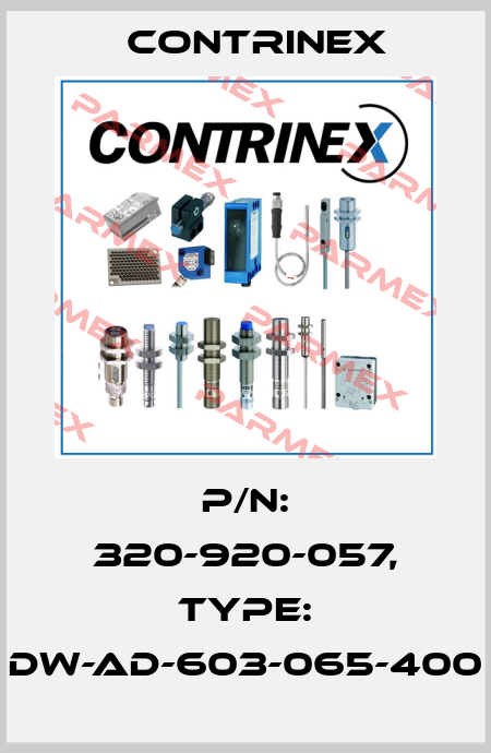 p/n: 320-920-057, Type: DW-AD-603-065-400 Contrinex