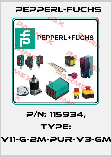 p/n: 115934, Type: V11-G-2M-PUR-V3-GM Pepperl-Fuchs