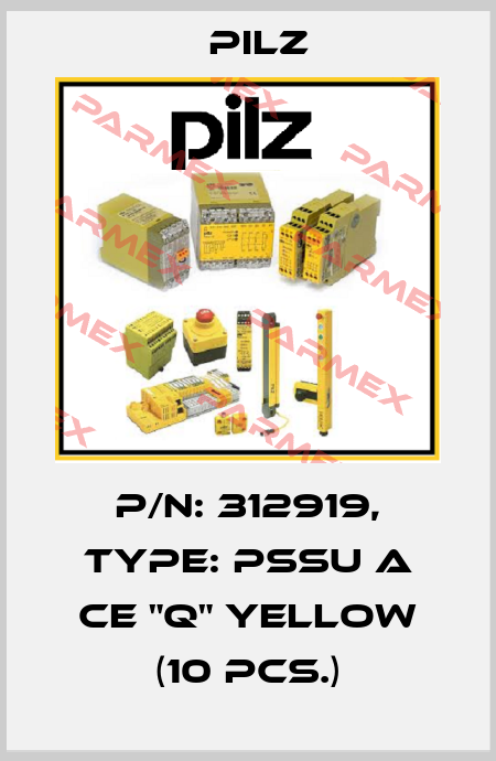 p/n: 312919, Type: PSSu A CE "Q" yellow (10 pcs.) Pilz