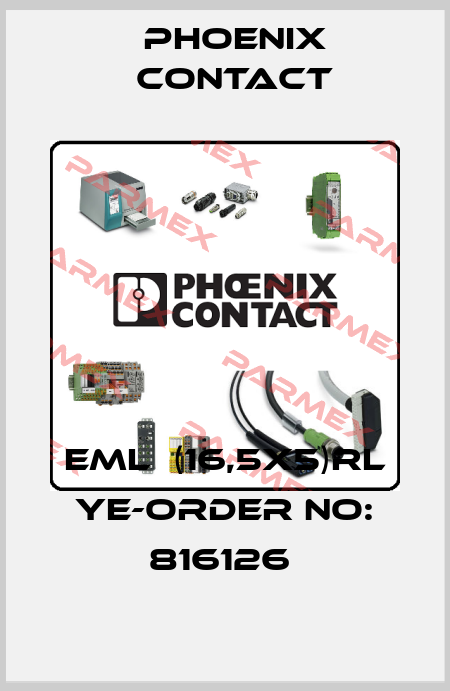 EML  (16,5X5)RL YE-ORDER NO: 816126  Phoenix Contact