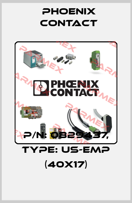 P/N: 0829437, Type: US-EMP (40X17) Phoenix Contact