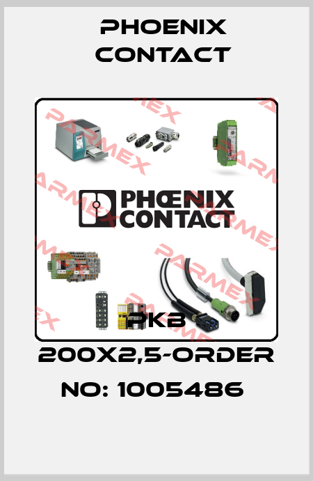 PKB 200X2,5-ORDER NO: 1005486  Phoenix Contact