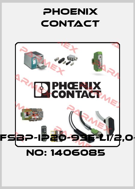 VS-M12FSBP-IP20-93E-LI/2,0-ORDER NO: 1406085  Phoenix Contact