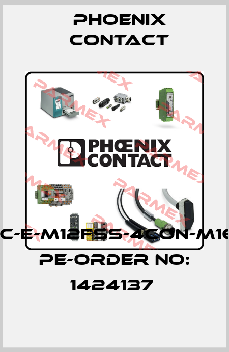 SACC-E-M12FSS-4CON-M16/0,5 PE-ORDER NO: 1424137  Phoenix Contact