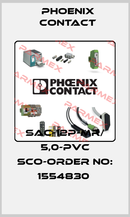 SAC-12P-MR/ 5,0-PVC SCO-ORDER NO: 1554830  Phoenix Contact