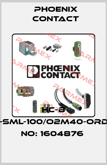 HC-B 48-SML-100/O2M40-ORDER NO: 1604876  Phoenix Contact