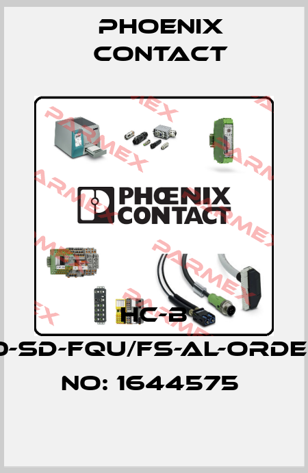 HC-B 10-SD-FQU/FS-AL-ORDER NO: 1644575  Phoenix Contact