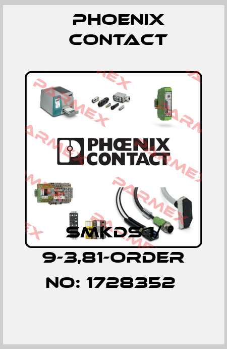 SMKDS 1/ 9-3,81-ORDER NO: 1728352  Phoenix Contact