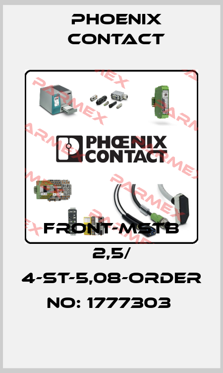 FRONT-MSTB 2,5/ 4-ST-5,08-ORDER NO: 1777303  Phoenix Contact