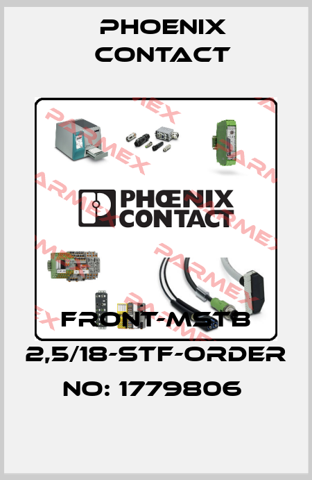 FRONT-MSTB 2,5/18-STF-ORDER NO: 1779806  Phoenix Contact
