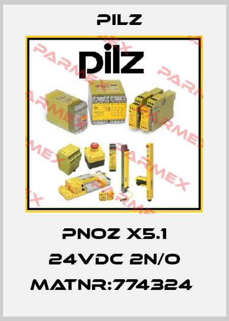 PNOZ X5.1 24VDC 2n/o MatNr:774324  Pilz