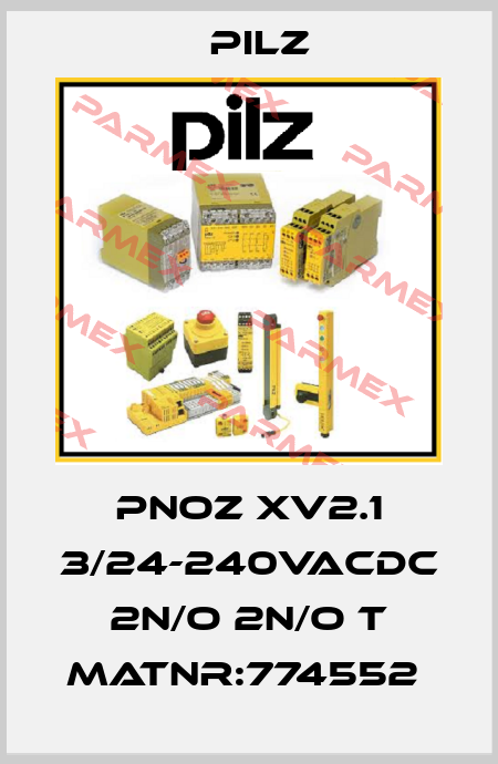 PNOZ XV2.1 3/24-240VACDC 2n/o 2n/o t MatNr:774552  Pilz