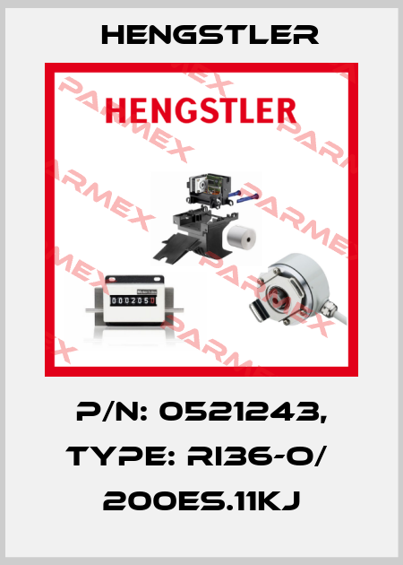 p/n: 0521243, Type: RI36-O/  200ES.11KJ Hengstler