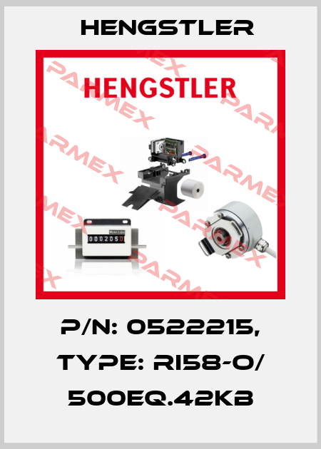 p/n: 0522215, Type: RI58-O/ 500EQ.42KB Hengstler