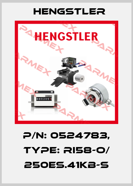 p/n: 0524783, Type: RI58-O/ 250ES.41KB-S Hengstler