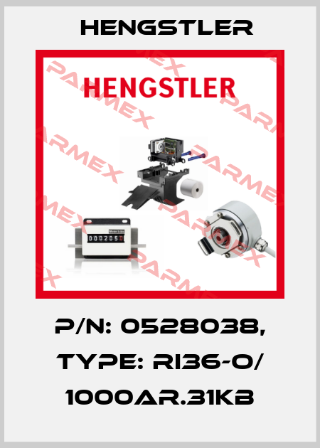 p/n: 0528038, Type: RI36-O/ 1000AR.31KB Hengstler