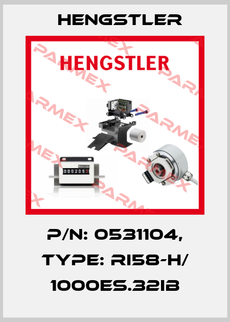 p/n: 0531104, Type: RI58-H/ 1000ES.32IB Hengstler