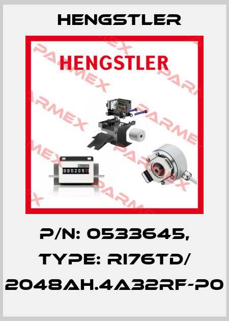p/n: 0533645, Type: RI76TD/ 2048AH.4A32RF-P0 Hengstler