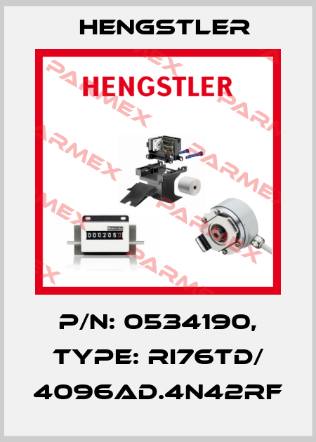 p/n: 0534190, Type: RI76TD/ 4096AD.4N42RF Hengstler