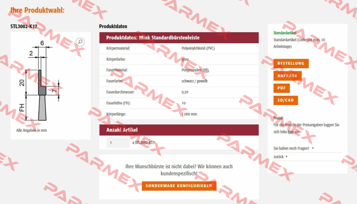 STL3002-K17 Mink Bürsten