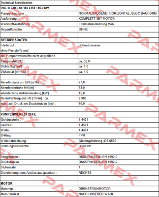 CBFL 65-160 L155 / PN: 25151 Edur