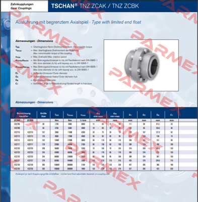 TSCHAN-TNZ-ZCBK-152 / XC3715 Ringfeder