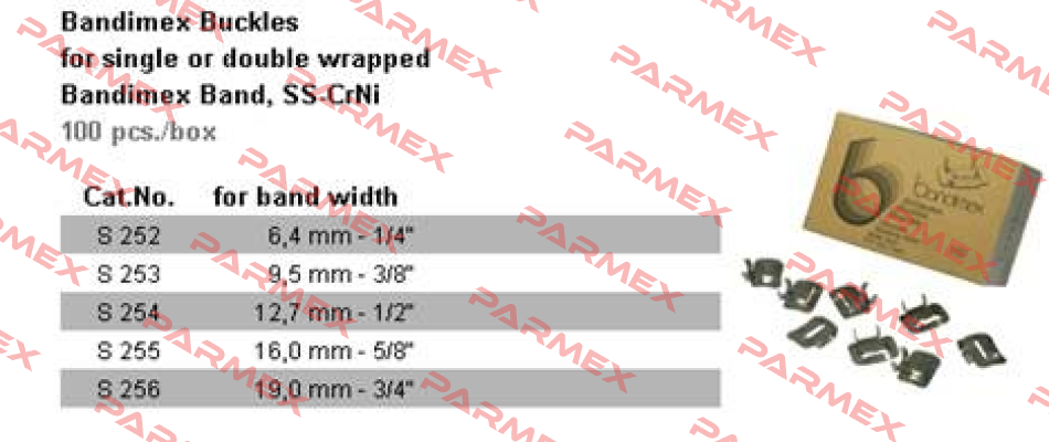 3/8” rostfrei V2A S 253  Bandimex