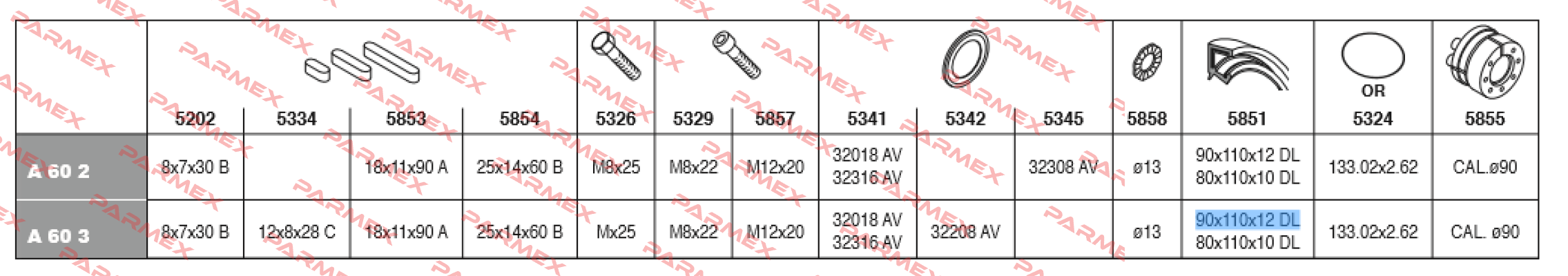 CLB 90X110X12 DL NBR (Code 710308650) Bonfiglioli