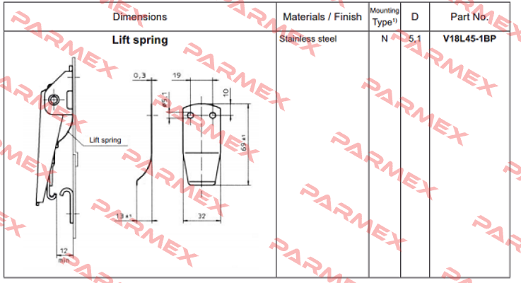 V18L45-1BP  Camloc