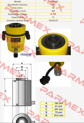 YG-6050K  Hydrafore Power Tools