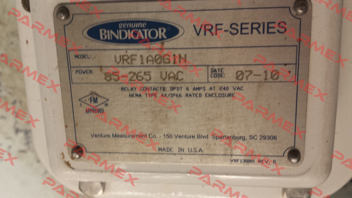 VRF1A0G1N   obsolete replaced by VRFII-SG-N  Bindicator