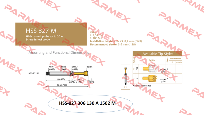 HSS-827 306 130 A 1502 M  Ingun