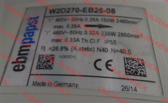 W2D270-EB26-08 150 W 400V - OEM EBM Papst