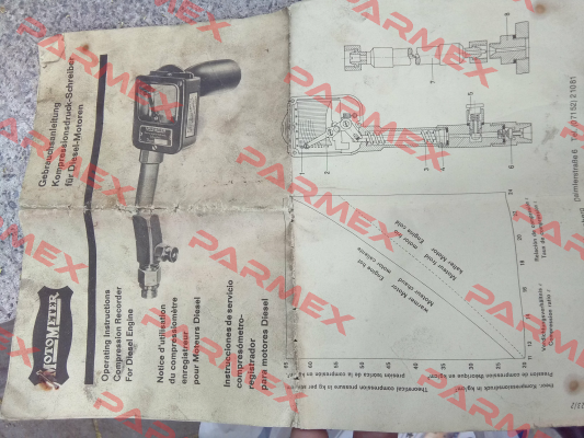 Compression Recorder 10-40 Bar  Motometer