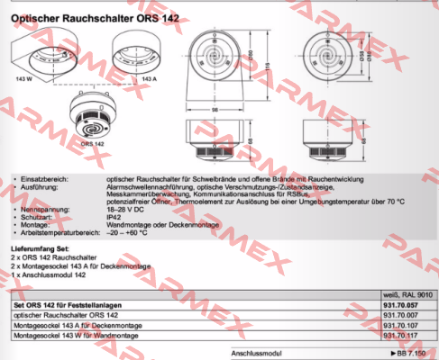 931.70.007/ ORS 142 Hekatron