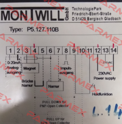 P5.127.110B  obsolete/ replaced by M3-1FR5B.03X7.S70BD   Montwill