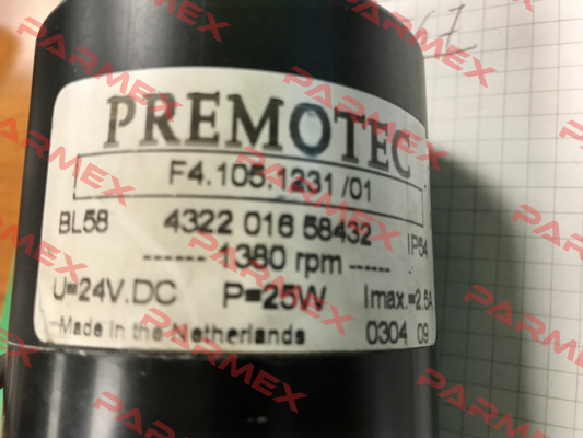 F4.105.1231/01 BL58 4322 016 58432 (OEM)   Allied Motion (Premotec)