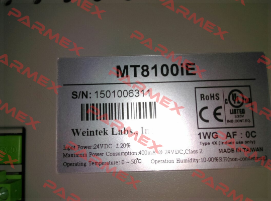 MT8100iE1WG - not available, alternative - MT8102iE  Weintek