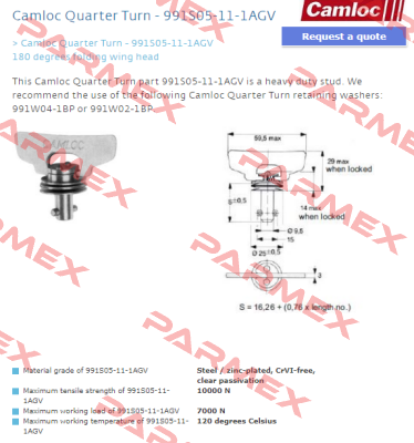991S05-11-1AGV     Camloc
