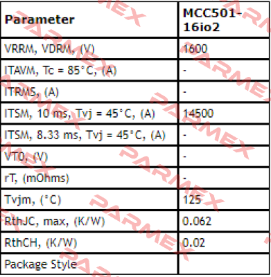 MCC501-16IO2 Ixys Corporation