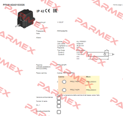 PFA9142A0103026  Ter Tecno Elettrica Ravasi