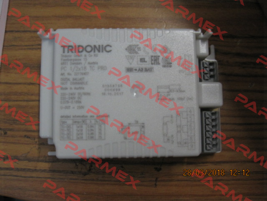 22176407 / PC 1/2x18 TC PRO Tridonic