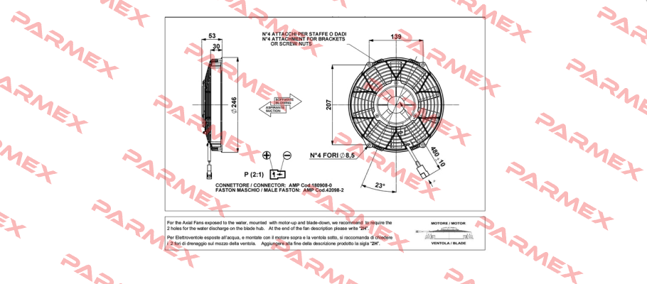 Comex 24V ziehend Ø 246  SPAL