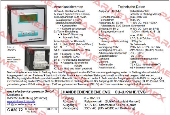 CU-U.K1/HE/EVG  Rinck Electronic